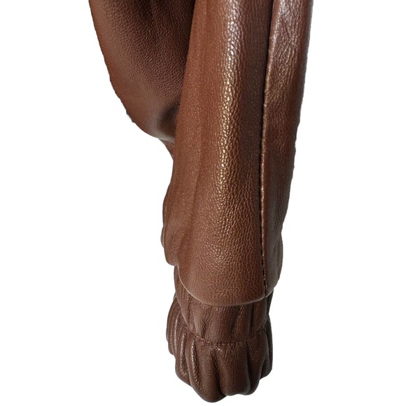 Vintage Positano Pelle Men’s80 90s Y2K Leather Jacket Brown Retro Zip Up - Picture 10 of 10